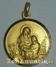 Medallas de virgenes y santos en oro y plata